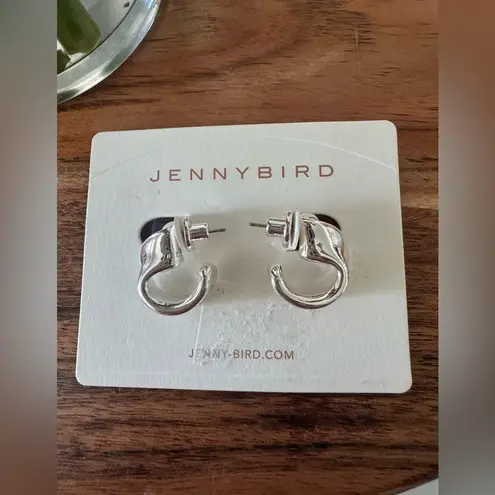 Jenny Bird Aurelia Hoop Earrings, High Polished Silver, BRAND NEW, $110