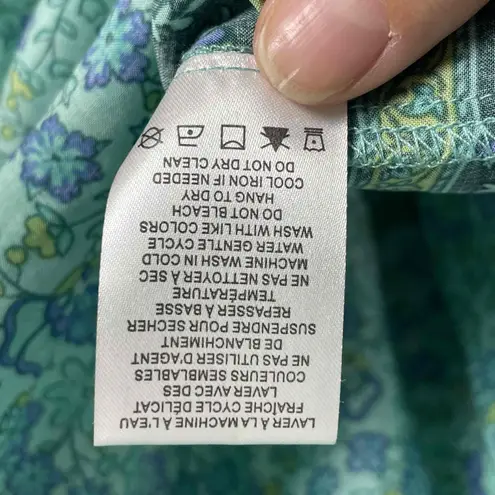 Cupcakes And Cashmere Womens Blue Floral Kimono Open Front US‎ M Size M