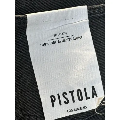 Pistola  Women's Keaton High Rise Slim Straight Jeans Size 25 Taurus Black Wash