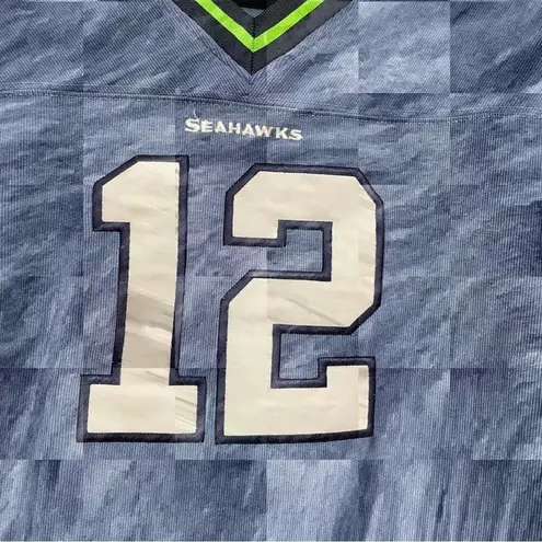 Reebok  NFL Seattle Seahawks Blue 12th Man Jersey Womans S Shirt Football