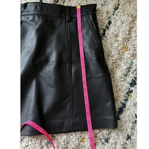 Reiss Mimi Paneled Leather Mini Skirt, Black, Size 10, Designer Luxury, NWT