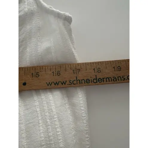 Faherty Isha Dress Womens Small White Organic Cotton Coastal Beachy Lagenlook *