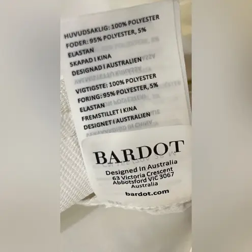 Bardot NWT Zalia Jumpsuit in White Size US 6