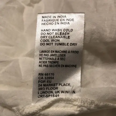 Cleobella Sadie Mini Dress Puffy Sleeves V-Neck Ditzy Floral Print All Over sz M