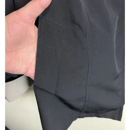 Gallery Women's Hooded Two Tone Raincoat Sz Small Removable Lining Black Beige