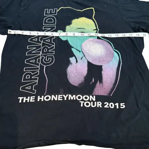 Ariana Grande 2015 Honeymoon Tour Concert Tee Black Pop Graphic Shirt