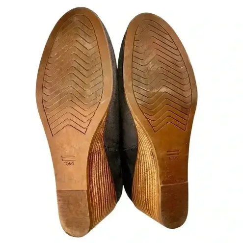 Toms  Women’s Gray Suede Kallie‎ Wedge Slip-on Bootie 9.5