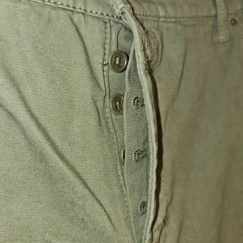 Tory Burch NWOT  Womens Olive Green Straight Leg Cargo Pants 28‎