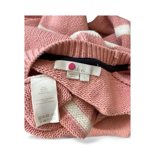 Boden Arianna Jumper blush pink and white striped bell sleeve sweater Size L