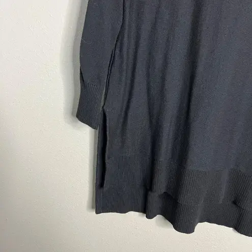 Soft Surroundings Black Tunic Sweater Split Hem Scoop Neck High Low Oversized XS