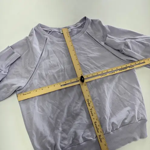 Michael Stars Sweatshirt Womens Large Kai Purple Pullover Sweatshirt Crew Neck