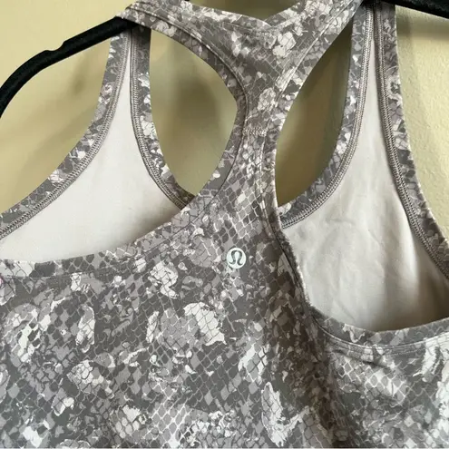 Lululemon  Women’s Gray Snakeskin Cool Racerback Nulu Tank Top 6