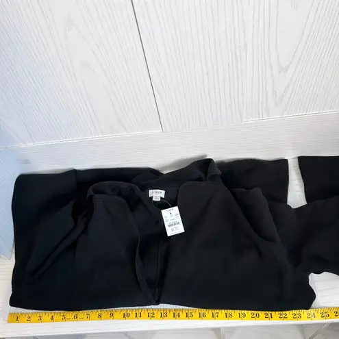 J Crew Women Size L Black Knit Blazer Jacket Cardigan Sweater Comfort Lagenlook Size L