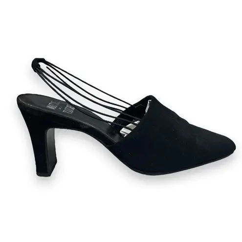 Mootsies Tootsies  Keena Sling‎ Back Heels Womens 8.5 Black