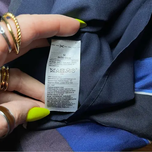 Banana Republic  Silk Striped Off Shoulder‎ A Line Dress Midi Knee Length Casual - Image 10