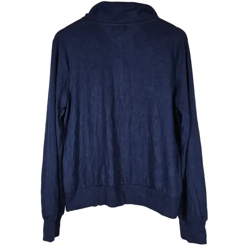 Fortune + Ivy Blue High Neck 1/2 Zip Lightweight Pullover Sweater XL