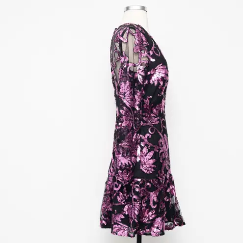 Milly - New! Tove Sequin Paisley Long Sleeve Minidress