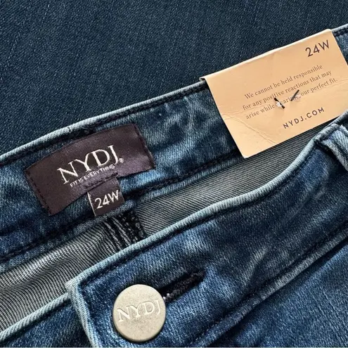 NYDJ NWT Ava Daring Ankle Flare Jeans with Fray Hem in Foundry Wash Size 24W