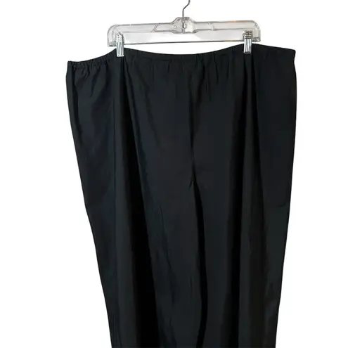 Vince  Women's 3XL Black Wide Leg Coulette Cotton Pants Elastic Waist Casual thumbnail 3