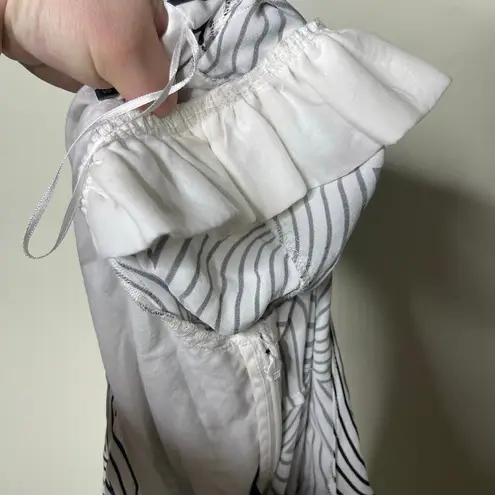 De La Vali Black White Trippy Bluemoon Top Blouse sz UK 10 US 6