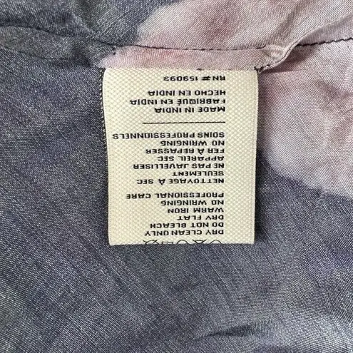 Chufy Northern Lights Kaia Navy Watercolor Top size Small Ruffle Tie Dye Stripes Blue