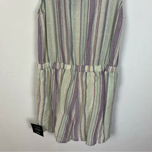 Lulus Forever Adventure Lilac Multi Striped Drawstring Romper Purple