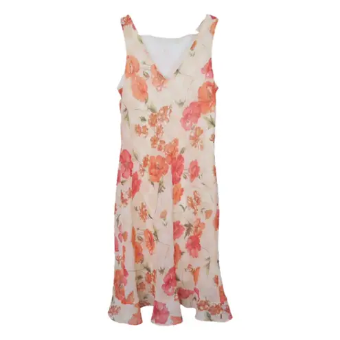 Studio Y Vintage Y2K Peach Floral Flowy Mini Dress