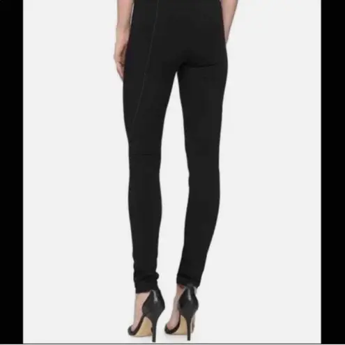 Helmut Lang Black Reflex Bodycon Leggings Contrast Topstitch Detail Trim Size Sm