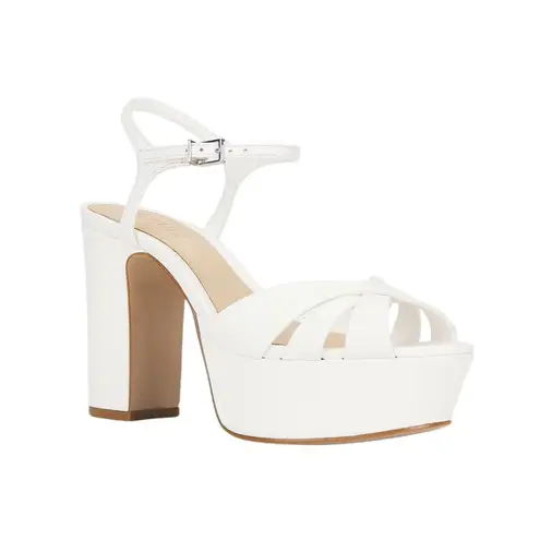 Schutz Keefa Sandals in White 9 with box Womens Platform High Heels
