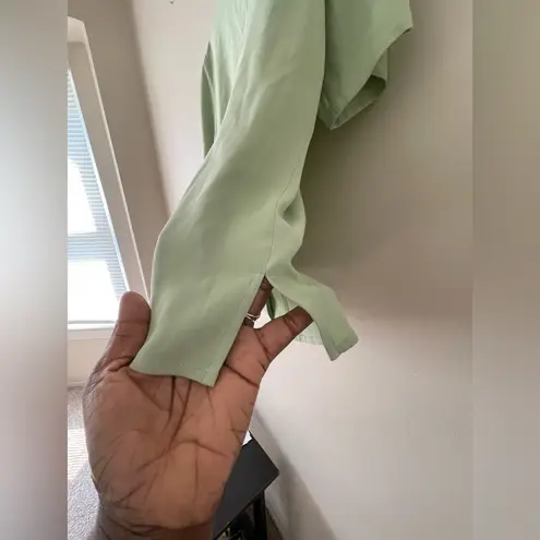 Pendleton 100% Silk Skirt Suit Size 12 Color Light Green Career Formal