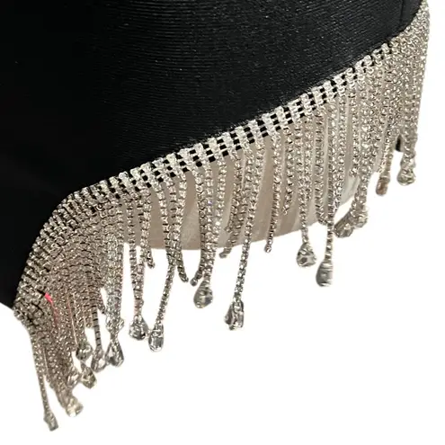 BELLA BARNETT Mini Bandage Trendy Rhinestone Black Bodycon Dress Size M NWT Size M