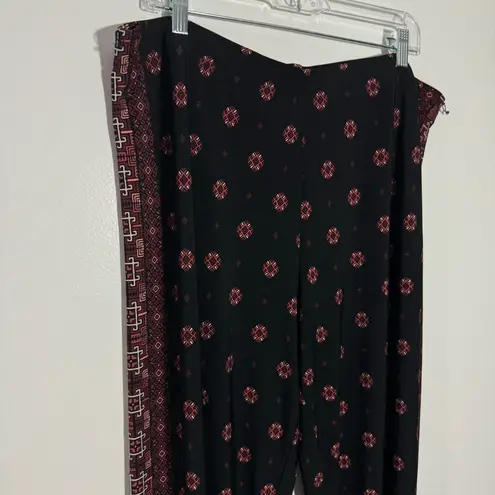 Susan Graver New Printed Liquid Knit Straight Pull On Pants Size X-Large