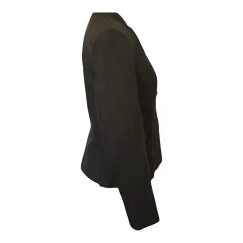 Signature by Larry Levine Olive Green Jacket Size 6 Collarless Formal Business