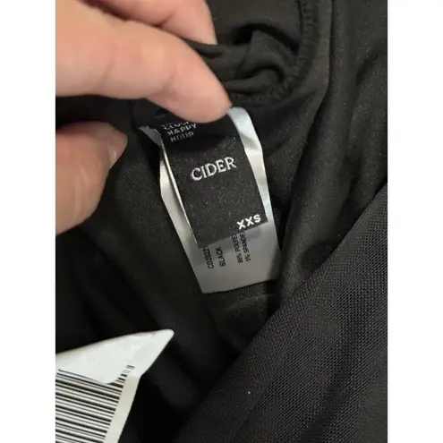 Cider Together For(never) Cropped Mesh Scarf Black Top XXS