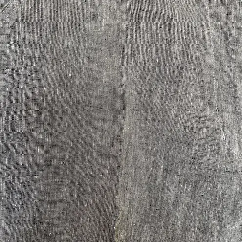 Monterey Bay 100% Linen Dress Pants High Waist Gray Button Minimalist Plus Sz 16