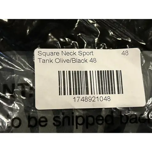 Ruby Ribbon Square Neck Sport Tank 48 Racerback Shelf Bra Style 1748 Olive NWT Size undefined