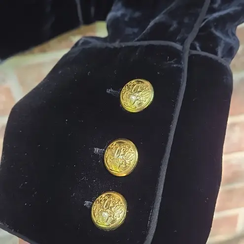 Intermix $398 *GARDOT* GOLD BLACK VELVET MILITARY CHIC JACKET S SMALL