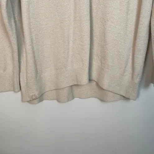 Barefoot Dreams Women's Cream Beige Ultra Lite Hi-Low V-Neck Sweater Size Small