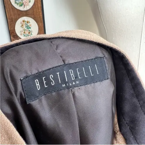 Besti Hello Besti Belli Classic Fitted Tan Double-Breasted Trench Coat