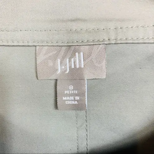 J Jill Khaki Green Jacket Blazer 8P Cotton Lady Jacket