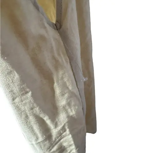 MELLODAY Women's Natural Tank Side Cutout Minidress Linen Blend Small NWOT