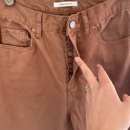 PacSun  Brown High Waisted Bootcut Jeans size 28 - Image 4