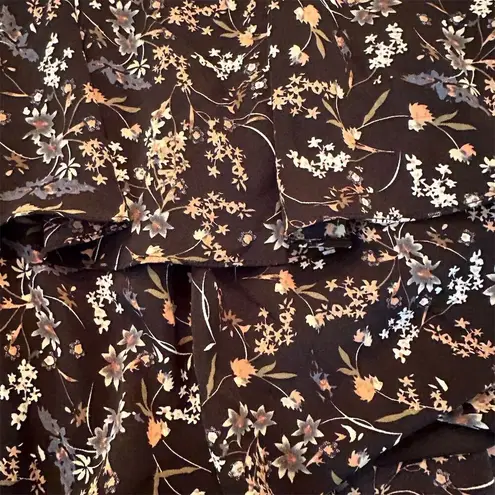 French Kiss Floral Print Mini Dress Ruffled Hem Long Sleeve Women's Size 3X