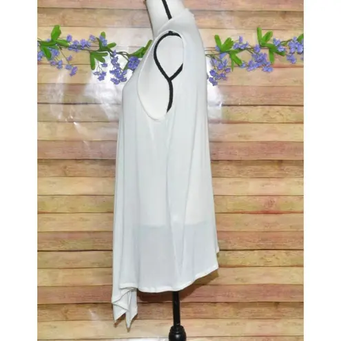 J. Jill Wearever Ivory Open Sleeveless Thin Knit Cardigan Sweater Size L White Size L