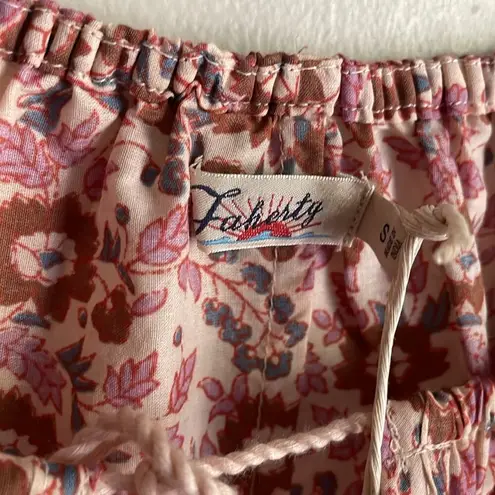 Faherty Florence Peasant Top Earth Block Print