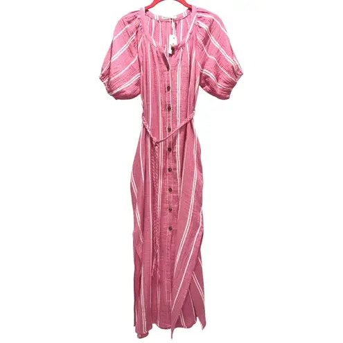 Marine layer NWT Erin Stripe Belted Double Cloth Shirt Dress Size XS