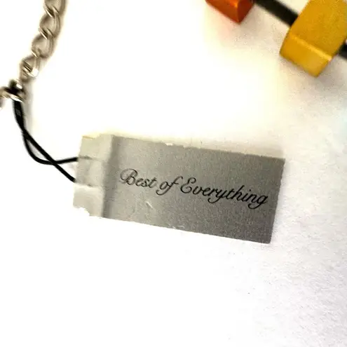 Colorful cubed necklace on cord