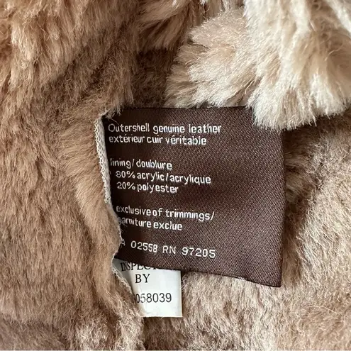Danier Tan Suede & Faux Fur Lined Hooded Jacket • Sz XS