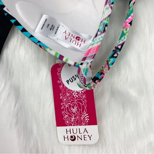 Hula Honey Women's Aztec Print Push-Up Bikini Top Multicolor Size M