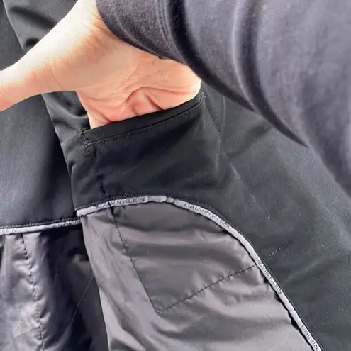 Calvin Klein Calvin‎ Klein Jacket Womens Medium Black Puffer Chore Coat Pockets Minimalist - Image 7